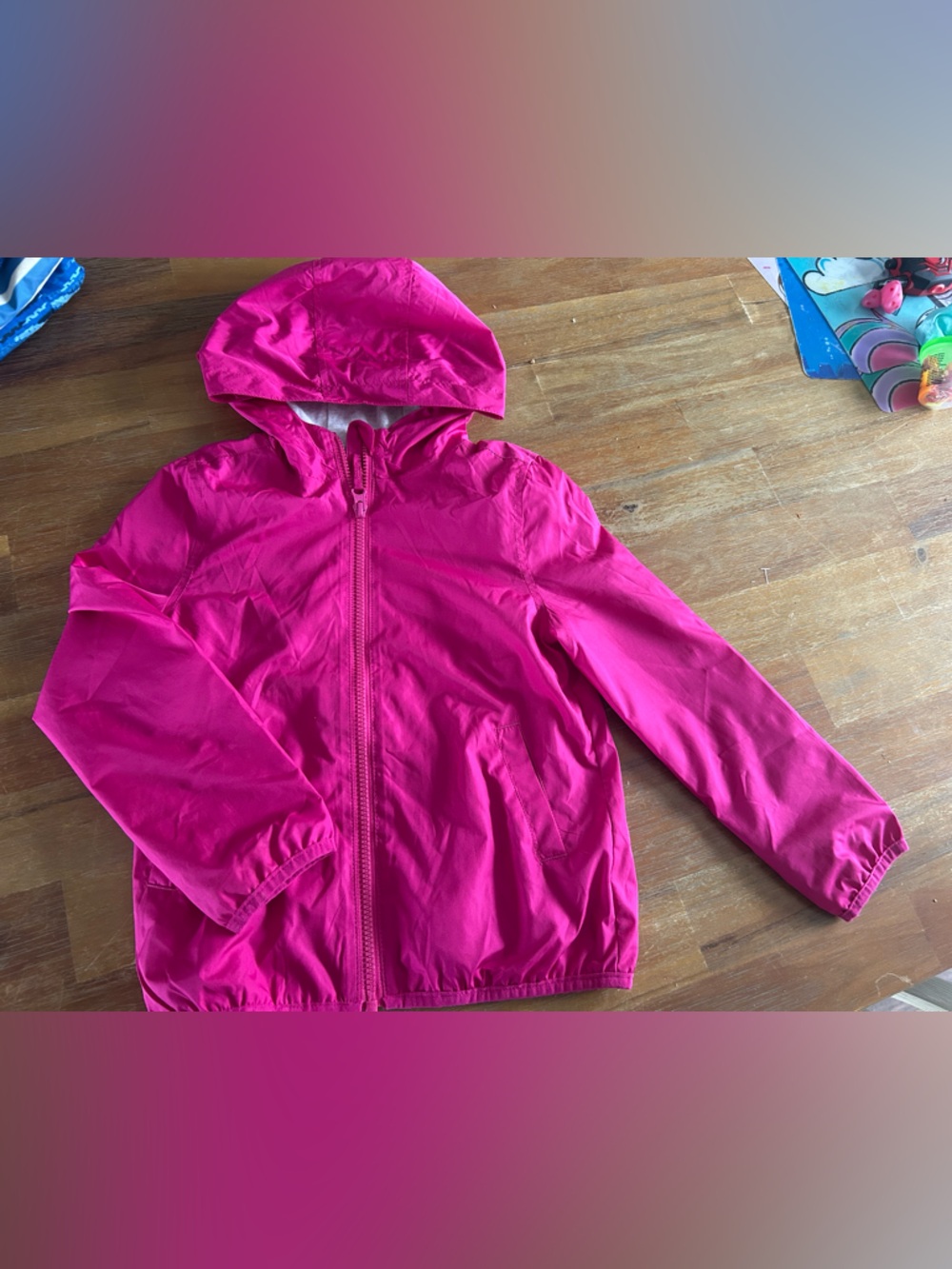 The Children's Place Hot Pink Hooded Windbreaker Jacket